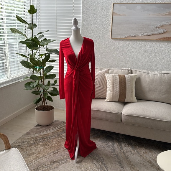 Twist Front Slinky Maxi Dress - Picture 7 of 7